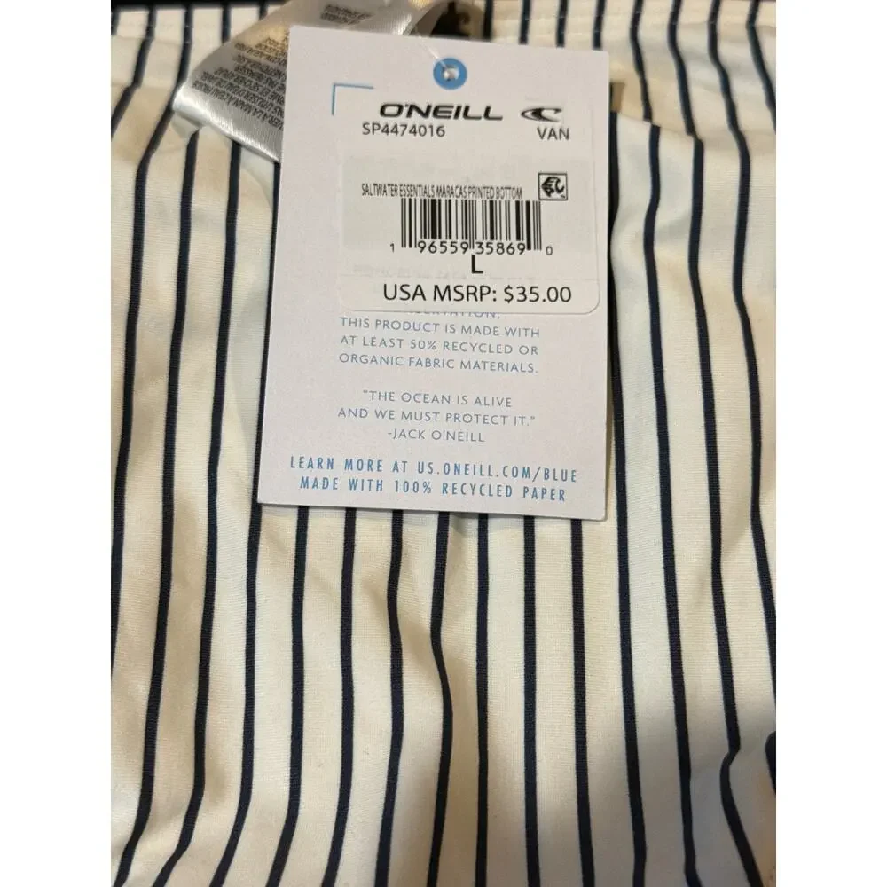 O’Neill Saltwater Essentials Maracas Bikini Bottom L NWT